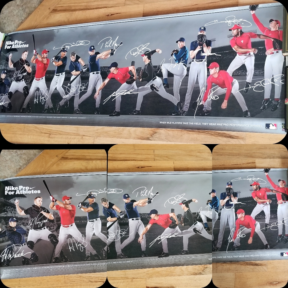 Rare Nike Pro MLB All-Stars 68" x 22" Panoramic Poster - Picture 12 of 16